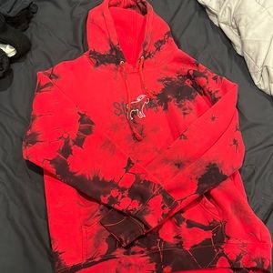 Red and black size L slipknot hoodie